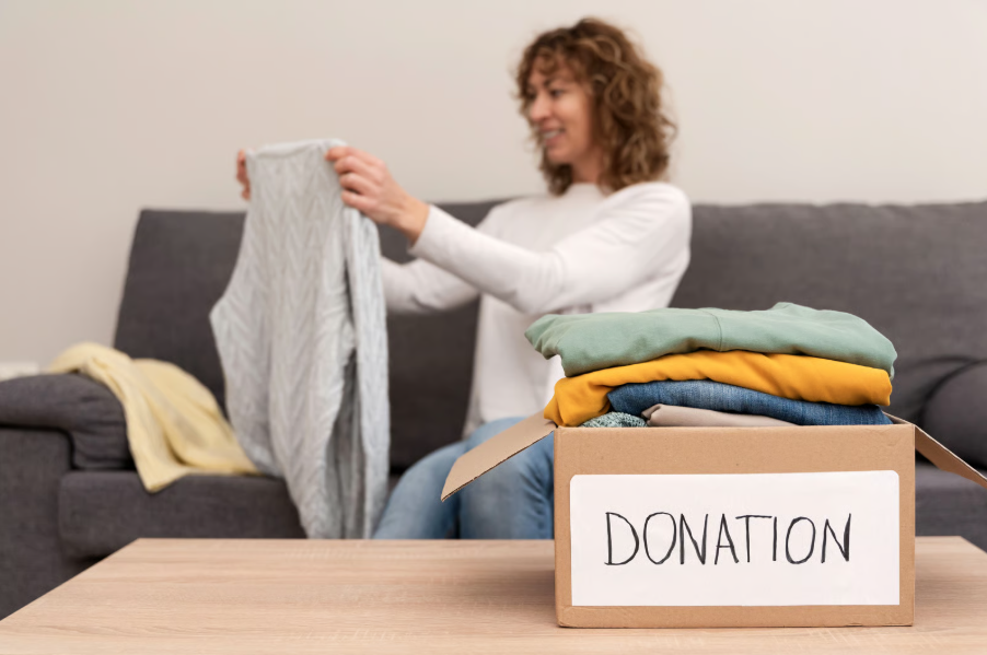 Campaña de Mariola Solidaria para donar ropa usada en un centro educativo